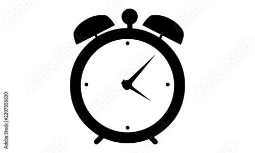iClock time solid vector icon isolated on white background