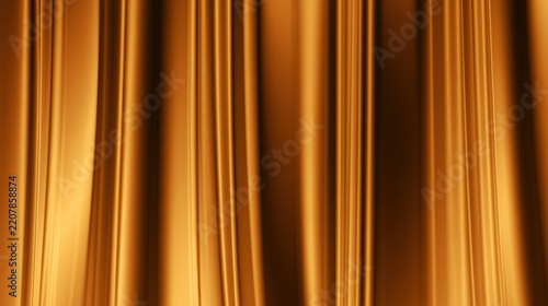 Warm tones create flow in a fabric backdrop during a stage performance