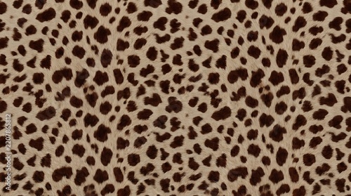 seamless repeating cheetah print pattern with warm copper spots and dark chocolate brown color