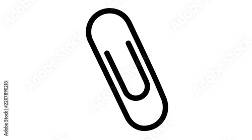 Paper Clip, Briefcase, and Office Stapler Vector Line Art Set
