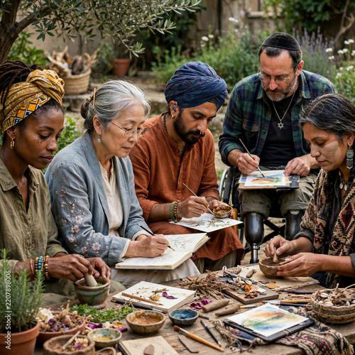 Emphasize individuality through authentic personal style, beauty rituals, creativity, and visual culture. Showcase the diversity of skin tones and ethnic heritage.