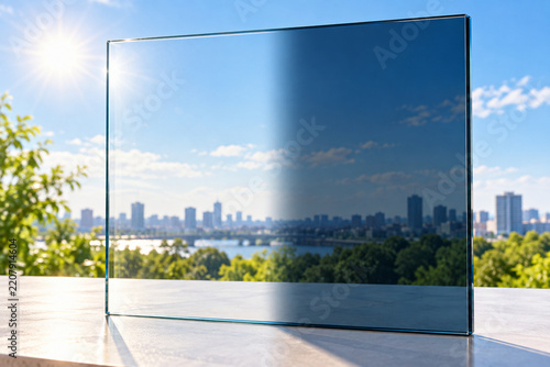 Smart Glass Changing from Clear to Tinted for Solar Heat Control