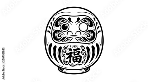 Japanese Daruma Doll Symbol of Good Luck.