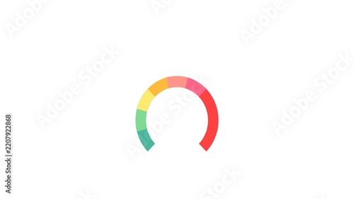 Minimalist 4K Loading Animation with Colorful Circular Progress Bar on White Background for UI/UX Design