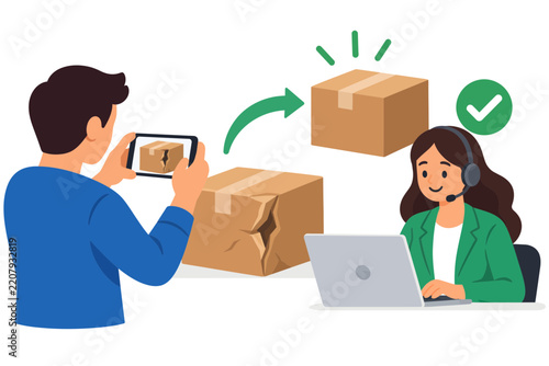 Customer Filing a Delivery Damage Claim for a Parcel