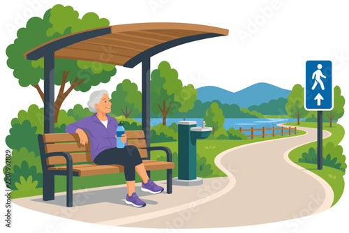Age Friendly Public Walking Route for Active Seniors