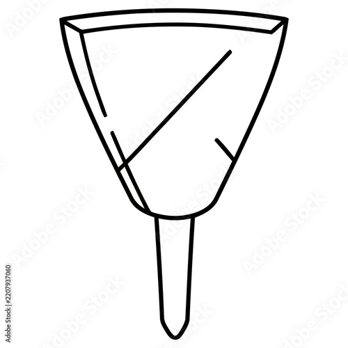 Simple line drawing of a funnel
