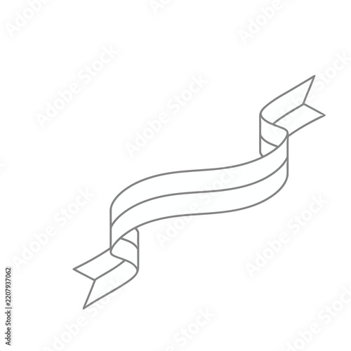 Simple Ribbon Banner Outline