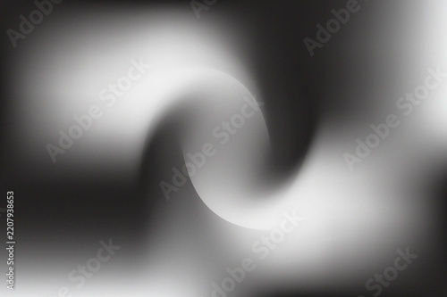 Abstract Monochrome Gradient Background With Soft Blurred Waves And Flowing Black White Texture