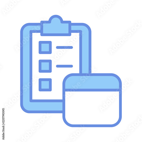 Agenda Blue Filled Style Icon