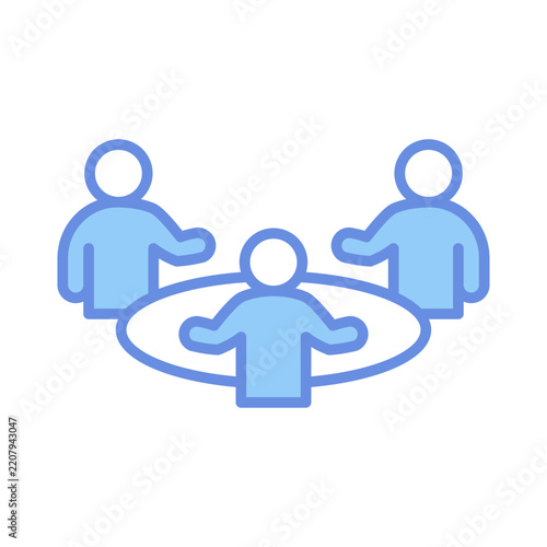 Discussion Blue Filled Style Icon