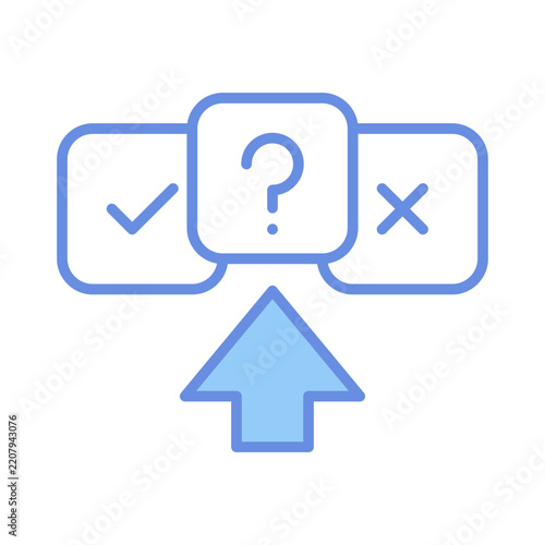 Decision Blue Filled Style Icon