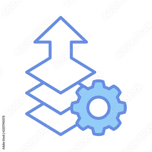 Escalation Blue Filled Style Icon