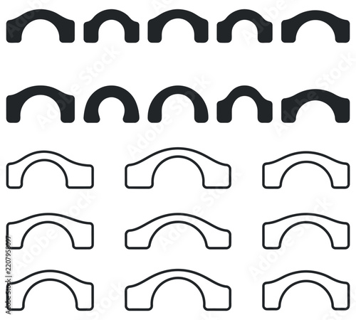 Decorative Curved Arches And Border Elements