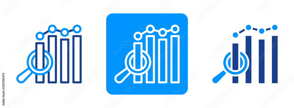 Obraz premium Market Research Icon In Dual Tone Style