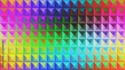Seamless Geometric Triangular Crystal Abstract Vector Background with Rich Vibrant Gradients