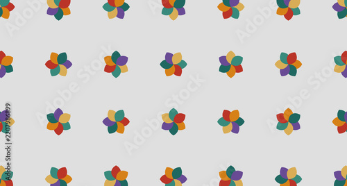 Abstract Floral Tessellation Pattern Background for Digital Designs