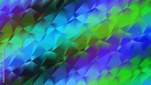 Neon Glowing Geometric Low-poly Abstract Vector Background with Futuristic Gradients