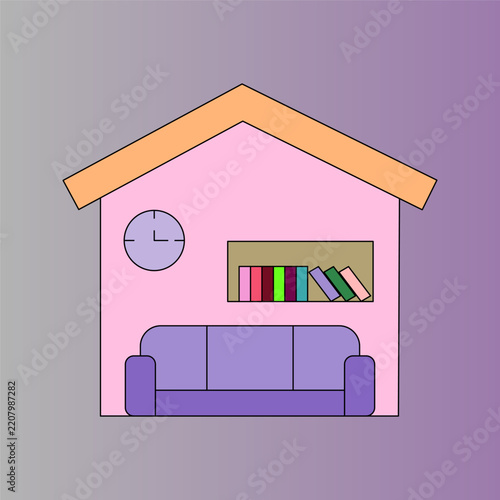 Interior colors icon on white background