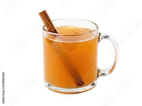 Glass Mug of Hot Spiced Apple Cider