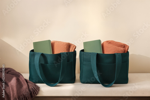Équilibre du congé parental illustré par deux sacs identiques