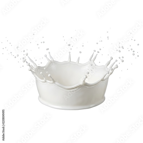 milk splash isolated on white