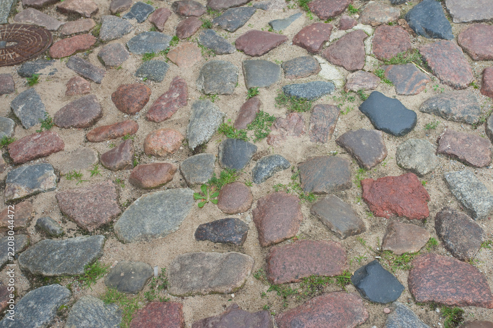 Fototapeta premium Kamienie, nawierzchnia, bruk. Stones, surface, cobblestones.