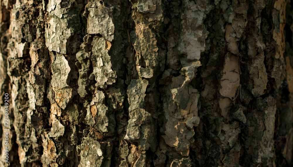 Fototapeta premium Replicating organic tree bark textures to generate accurate topographic texture