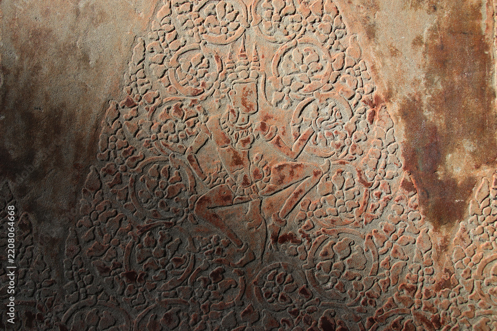 Obraz premium ruined khmer hindu and buddhist temple (angkor vat) in angkor in siem reap in cambodia 