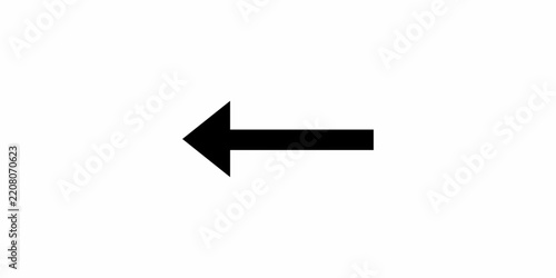Long Black Arrow, Pointer for Indicating Direction. Vector illustration