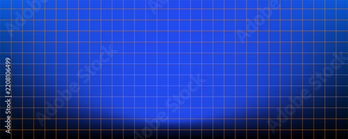 blue grid pattern with a spotlight effect in the center, creating a futuristic or technological backdrop.