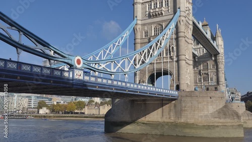 Tower Bridge View From River Thames in London
