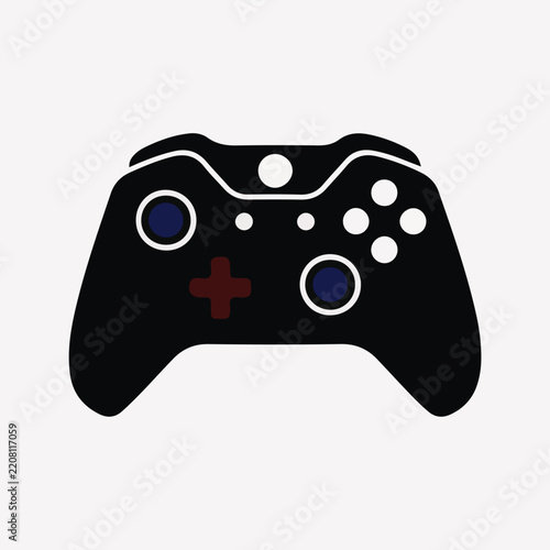 Video Gamepad Controller Icon, Console Joystick Gaming Joypad Vector Illustration