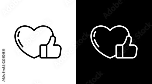 Like White Icon Set Design