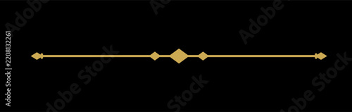 Vintage decorative golden line. text divider. Gold line border. Line separator, Border, Vintage divider, Underline element. Vector illustration