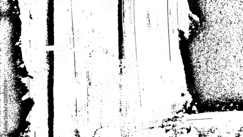 Black and white vector grunge texture background featuring torn photocopy frame edges, vertical seam lines, distressed paper decay, and fine noise overlay.