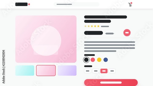 Minimalist E commerce Product Page Template Interface Design