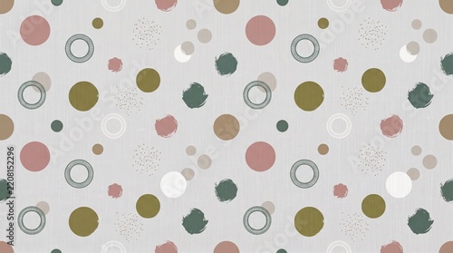 Abstract Seamless Earthy Polka Dot Pattern Design