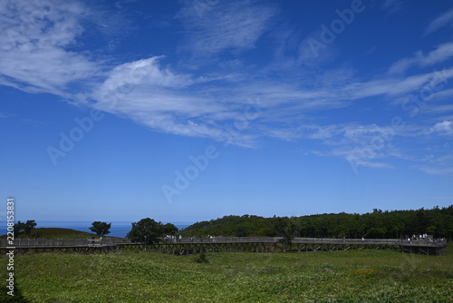 夏の北海道の青空