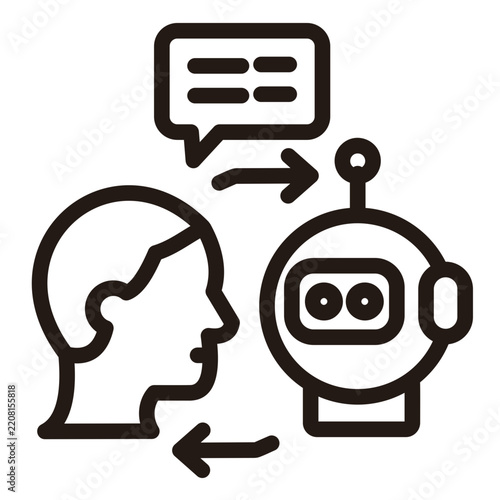 Ai Human Interaction  Icon Element For Design  