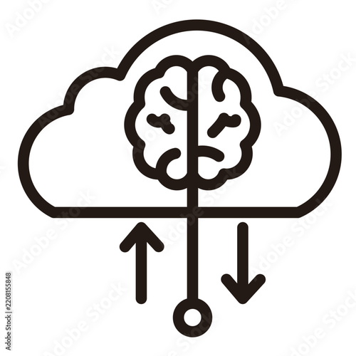 Ai Brain Cloud  Icon Element For Design  