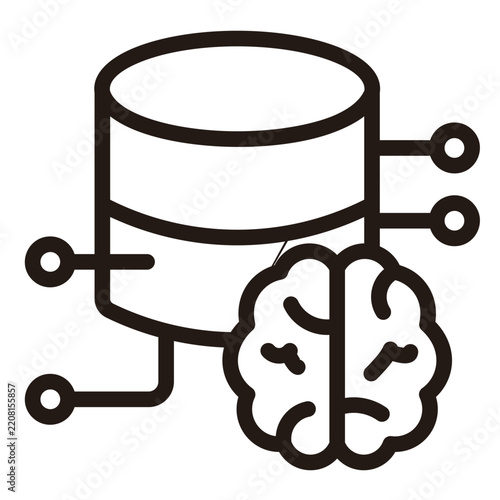 Ai Secure Database  Icon Element For Design  