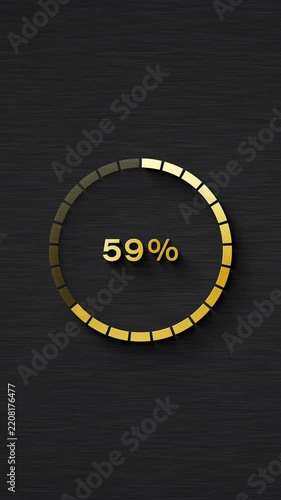 Vertical video animation of loading circle in gold with the message loading and happy new year 2027 over dark background - new year concept - represents the new year 2027.