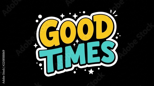 Good Times retro typography design