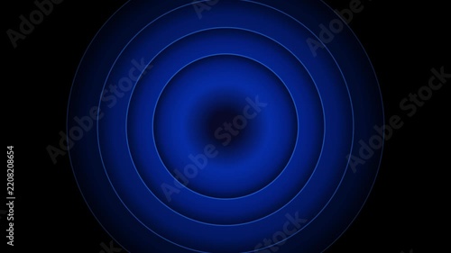 Animated Blue Concentric Circles Expanding Outward, Creating a Dynamic Ripple Effect