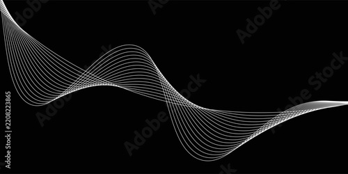 Futuristic perspective grid box. Abstract wireframe with white grid line on black background. eps 10. art  ideas
