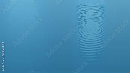 Conceptual 3D illustration of Minimalist zen wellness spa background with smooth basalt stones and water ripples in clea
