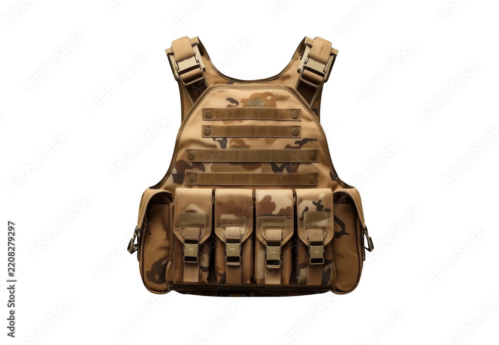 Obraz premium Military tactical bulletproof vest providing protection and security