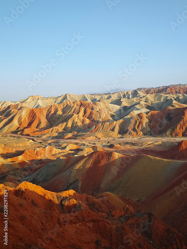 Colorful Danxia Landform Mountains in Zhangye, Gansu, China