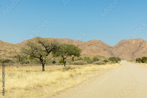 Sur la route de Windhoek à Sesriem, Namibie, Afrique